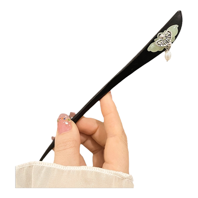 新中式发簪女玉簪小狐狸木簪古风头饰发钗高级感盘发高端国风簪子