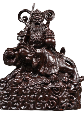 玄关木质摆件祝福佛像赵公明木雕