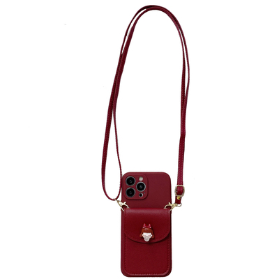 泡泡女孩卡包卡通少女斜挎手机壳