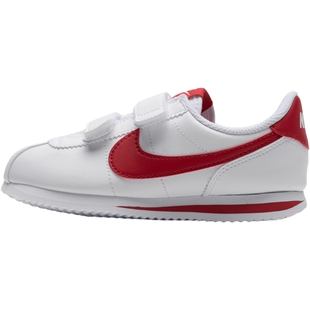 NIKE耐克轻便休闲鞋童鞋秋季新款红白撞色运动鞋CORTEZ鞋子小白鞋