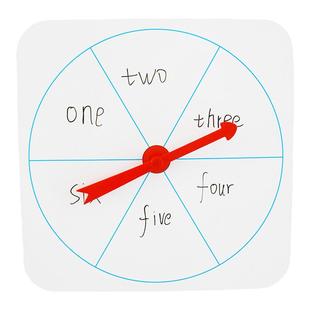 识字转盘空白分组抽签磁性黑板贴抽奖可擦写英语课堂游戏教具大号