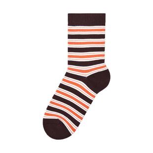 棉元素女士袜棉质条纹时尚舒甜美适透气四季款女中筒短袜471809