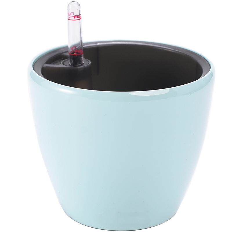 简约创意圆形桌面自动吸水花盆绿萝懒人塑料蝴蝶兰花盆包邮新小盆