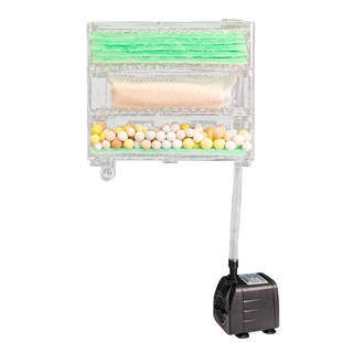 小鱼缸滴流盒过滤盒壁挂式鱼缸过滤器乌龟缸玻璃上滤透明循环水泵