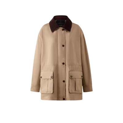 ELAND短外套长袖翻领棉感