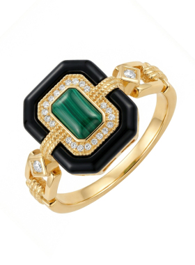 《绿洲彼岸》原创纯银黑玛瑙戒指