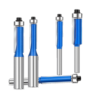 修边刀加长带轴承双刃修边机刀头雕刻机锣刀专业直刀木工铣刀刀具