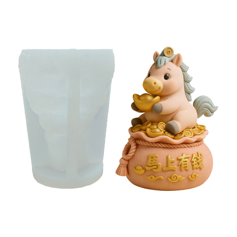 新款马上有钱硅胶模具中式diy