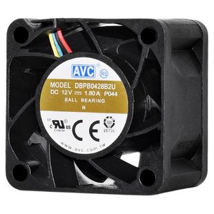 AVC DBPB0428B2U暴力4028 12V1.8A机箱服务器双滚珠4线PWM风扇4CM