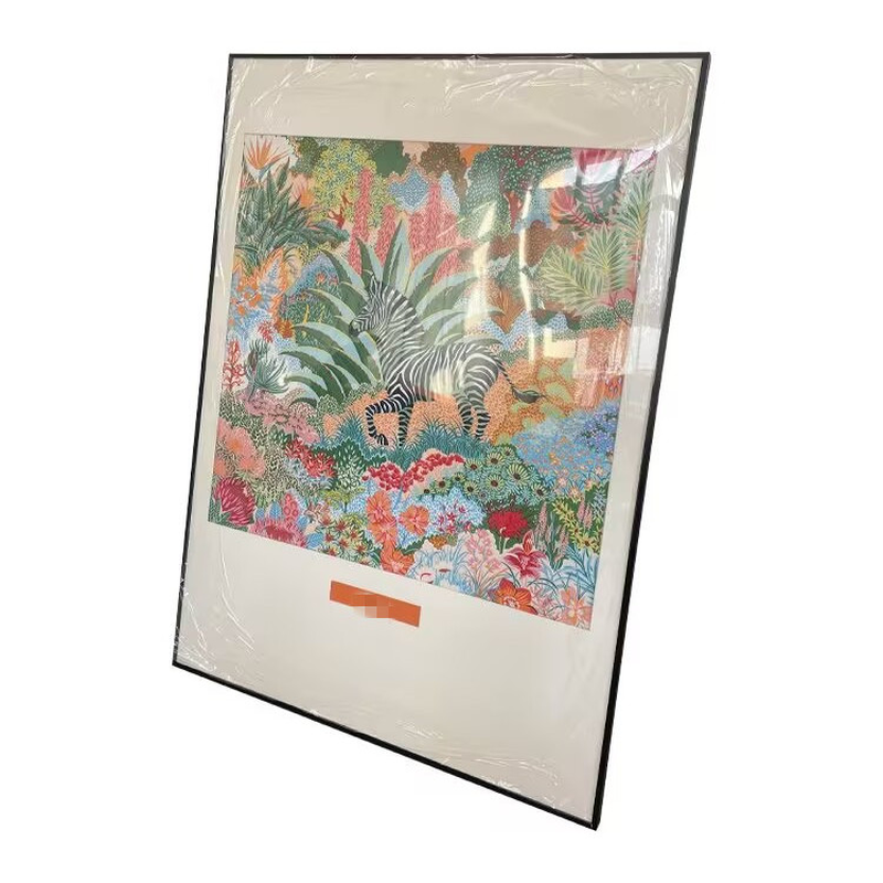 丝巾画客厅玄关沙发方装饰画挂画