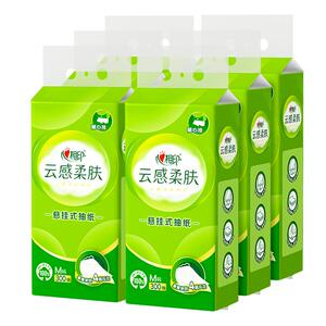 心相印悬挂式抽纸4层300抽6提装加大M码