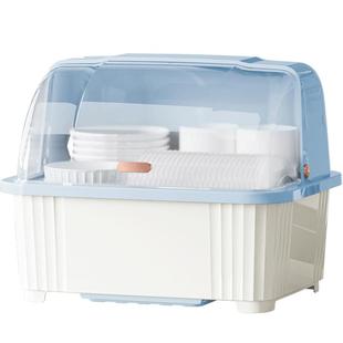 厨房碗柜装碗筷收纳盒箱家用沥水碗架带盖放碗碟碗盘置物架防蟑螂