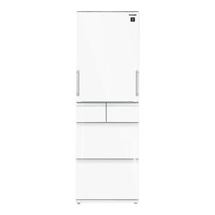 夏普412升日式多门超薄变频省电家用风冷无霜玻璃白色电冰箱41W