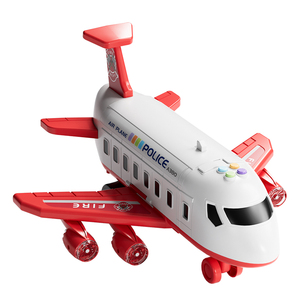 变形飞机弹射轨道车玩具赛车跑道儿童火车汽车停车场男孩生日礼物