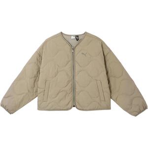 PUMA彪马秋冬女新款轻盈保暖复古葫芦格无领短款羽绒服外套629272