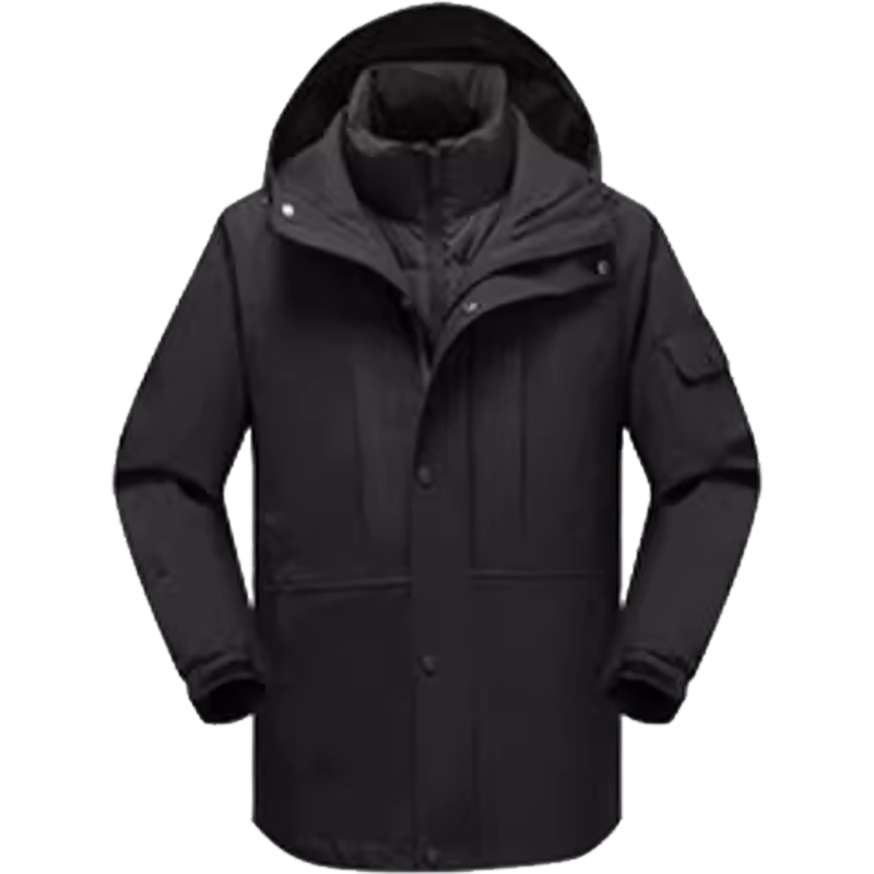 冰壳系列鸭鸭鹅绒羽绒服情侣款2025冬季新款一衣三穿保暖短外套Y