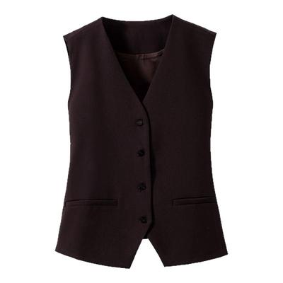 精裁V领西装马甲+阔腿裤套装女