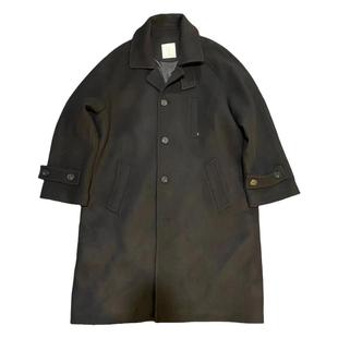 清仓Undermycar大衣中长多扣廓形毛呢大衣过膝羊毛绒男士风衣外套