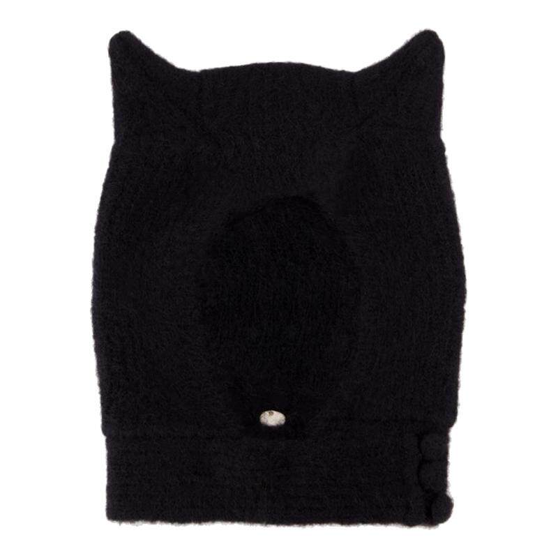 Coperni Knitted Horn 黑色羊毛针织帽