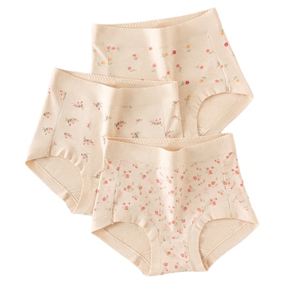 顶瓜瓜彩棉档女收腹束腰内裤