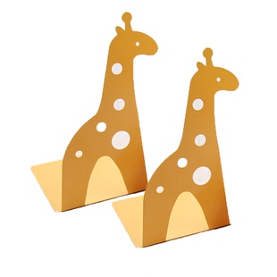 包邮金属书立创意办公桌面收纳整理书靠简约学生动物造型书夹书挡