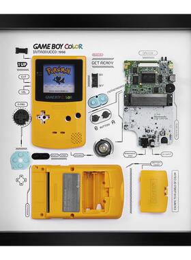 Gameboy color游戏机拆解标本装裱画框 电竞创意桌搭朋友节日礼物