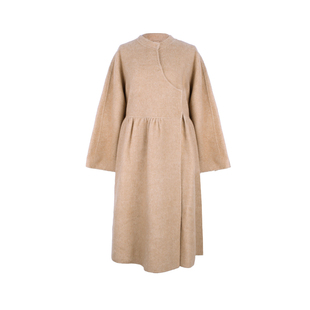 素芭裙式双面呢大衣女冬季新中式时尚百搭休闲保暖长款外套SJ0777