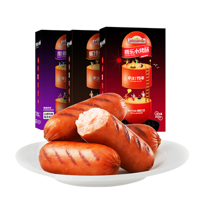 尊乐百搭小芝350g*6纯肉爆浆香肠