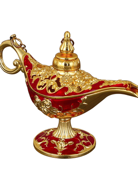 欧式复古金色花纹阿拉丁神灯宫廷晚宴装饰摆件神灯神灯工艺品摆件