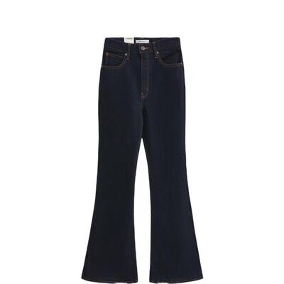 moussy美式风高腰微喇牛仔裤