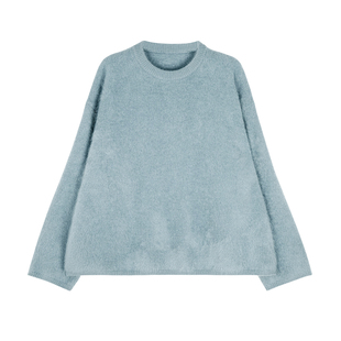 MRS Studios CONSINEE康赛妮皇家A级山羊绒拉毛软糯廓型圆领毛衣