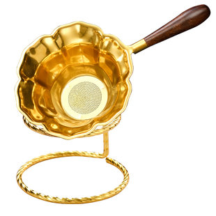 304不锈钢茶漏茶滤泡茶滤器带托架茶叶渣滤网茶隔过滤网茶具配件