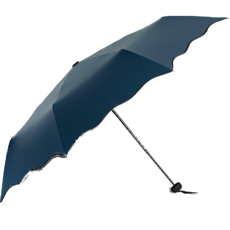 天堂伞遮阳伞超强防晒女士三折叠黑胶防紫外线太阳伞晴雨伞加固