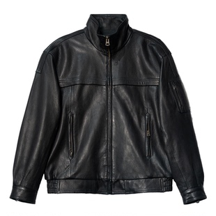 特叔雷霆02式飞行员服真皮早春夹克男士羊皮衣休闲时尚春秋外套