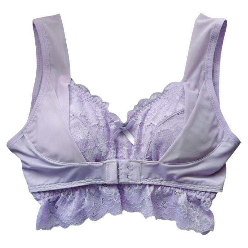 前扣女士日本正品蕾丝无钢圈睡眠文胸防下垂胸罩收副乳调整型内衣