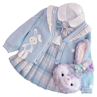 女童JK套装裙子2026春装新款学院风百褶裙春季儿童春秋洋气连衣裙