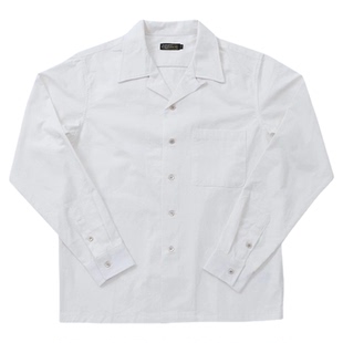 柴米美式复古古巴领长袖衬衫男Aloha纯棉夏威夷衬衫阿美咔叽秋冬