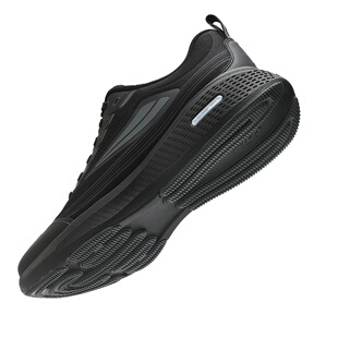 柔云3|FILA斐乐跑步鞋男鞋黑色透气运动鞋子回弹慢网面跑鞋缓震