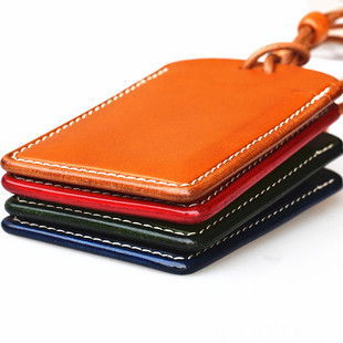 真皮双卡套挂脖多卡位卡包男女牛皮挂绳胸牌公交地铁门禁饭卡工卡