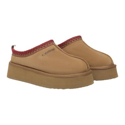 EVERAU厚底雪地靴冬季羊皮毛一体