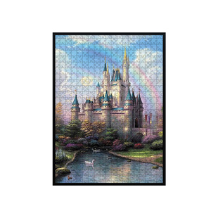 铝合金拼图框架裱框挂墙1000片500块2000定制50×75画框展示相框