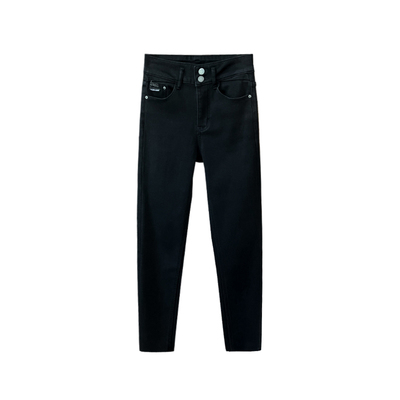 王牌神裤！显瘦黑色加厚绒牛仔裤