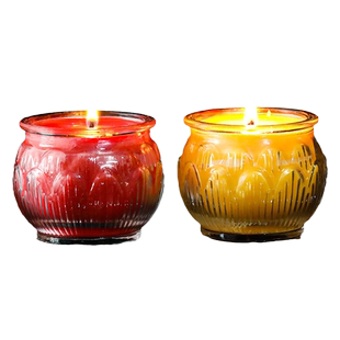 酥油灯24小时无烟苏油灯菩萨莲花灯佛供灯家用供奉香薰蜡烛佛前灯