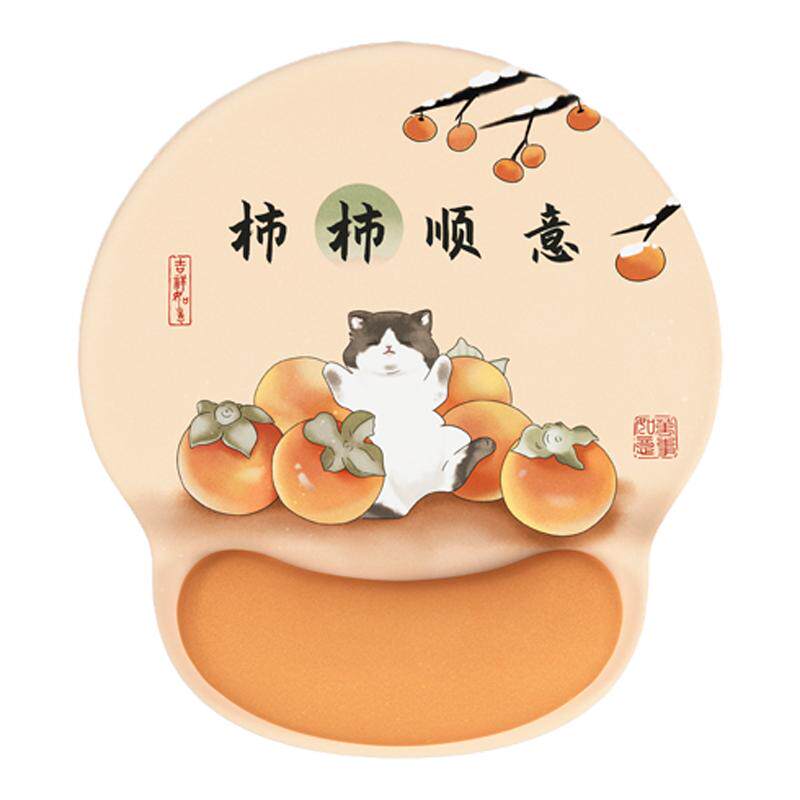 水墨动物护腕鼠标垫国风硅胶软垫