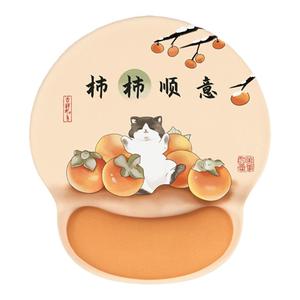 水墨动物护腕鼠标垫国风办公室滑鼠垫硅胶软垫可爱手托电脑键盘托