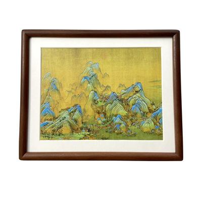 佳灵茶室书房千里江山铜雕画摆画