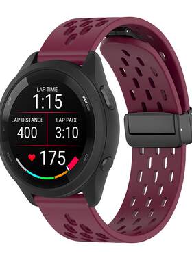 适用于Garmin佳明手表255表带磁吸扣硅胶Forerunner245/265s夏季Venu2男女士vivoactive4智能运动158/168腕带