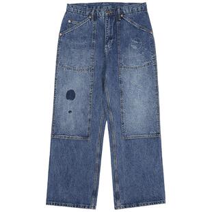 Secondorder FW23 Double Knee Pant 水洗手工补丁丹宁牛仔伐木裤