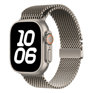 【官方】适用Applewatch Ultra2表带钛金属米兰尼斯iwatch10苹果S10手表带降落伞applewatch表链高级腕带男46