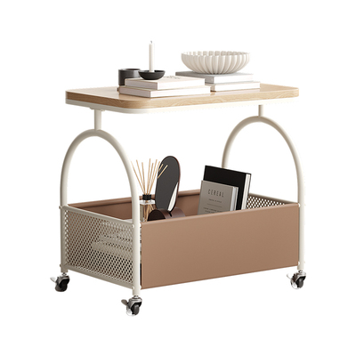 耶特奶油原木风实木可移动边几